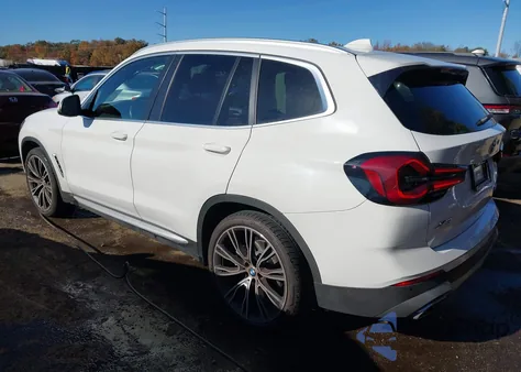 2022 BMW X3 xDrive30I из США, поврежденный, VIN 5UX53DP04N9K58324